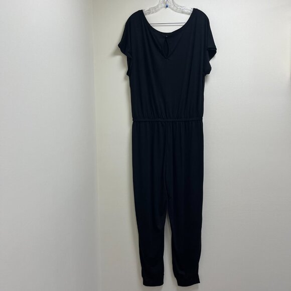 Pretty Garden Black Short Sleeve Jumpsuit: NWT - Picture 3 of 7